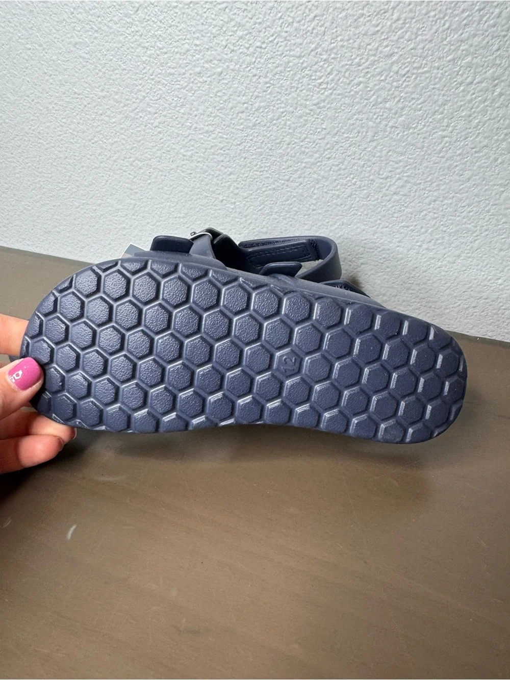 NWT 12 boys Cat & Jack Navy Blue Buckle Strap Sandals